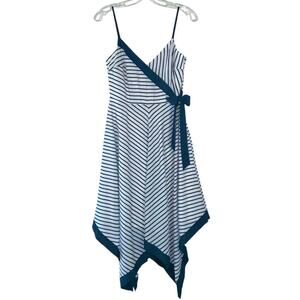 Banana Republic Asymmetrical Blue and White Sundress